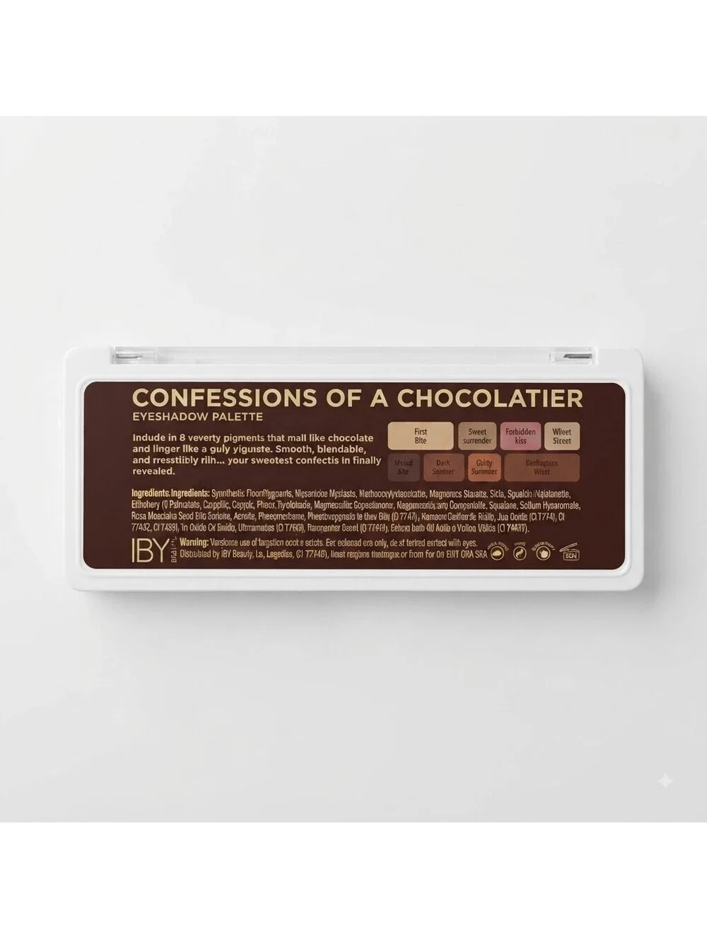 IBY Beauty Confessions of a Chocolatier Eyeshadow Palette 8 Shades New